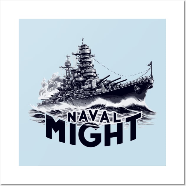 Powerful Battleship, Naval Might Wall Art by Vehicles-Art